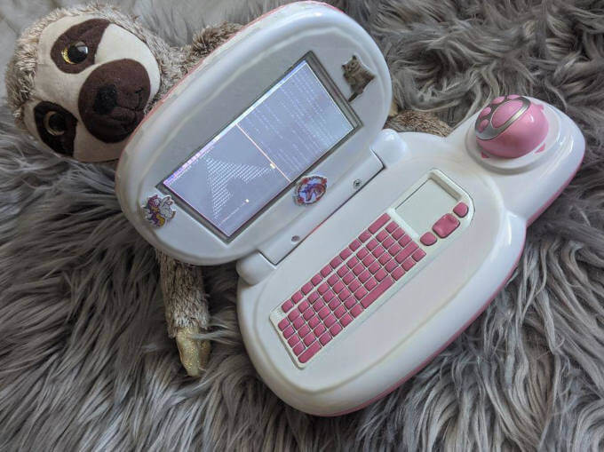 a sloth and a PinkPad